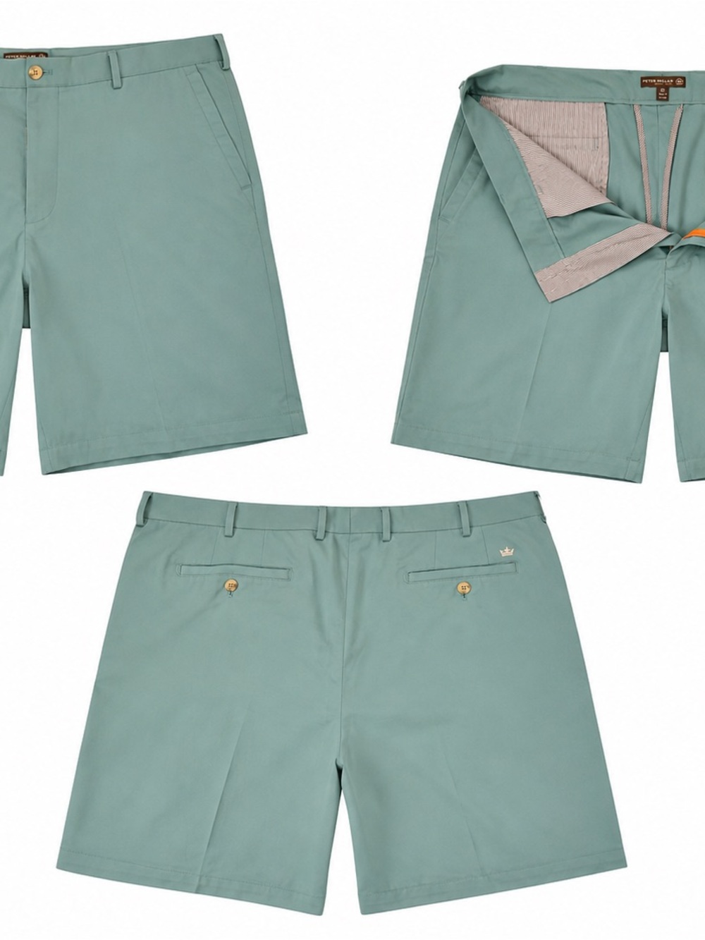Peter Millar Mint Green Flat Front Shorts